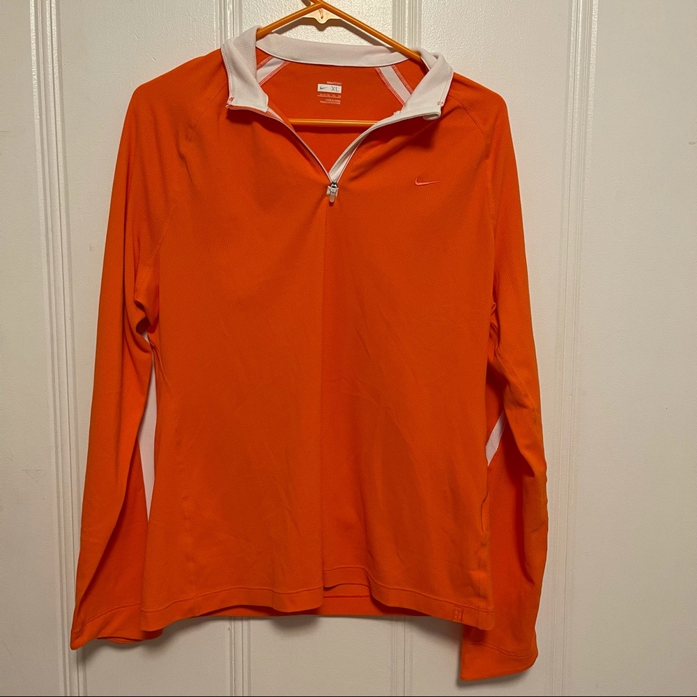 Orange Nike Quarter Zip Jacket